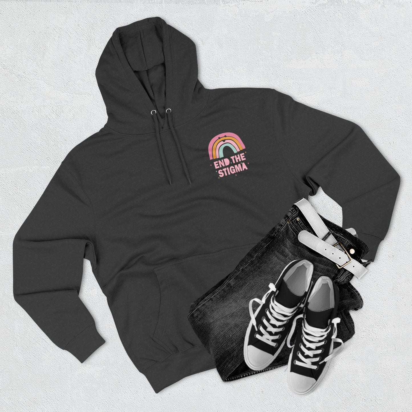 Three-Panel Fleece Hoodie-End the Stigma