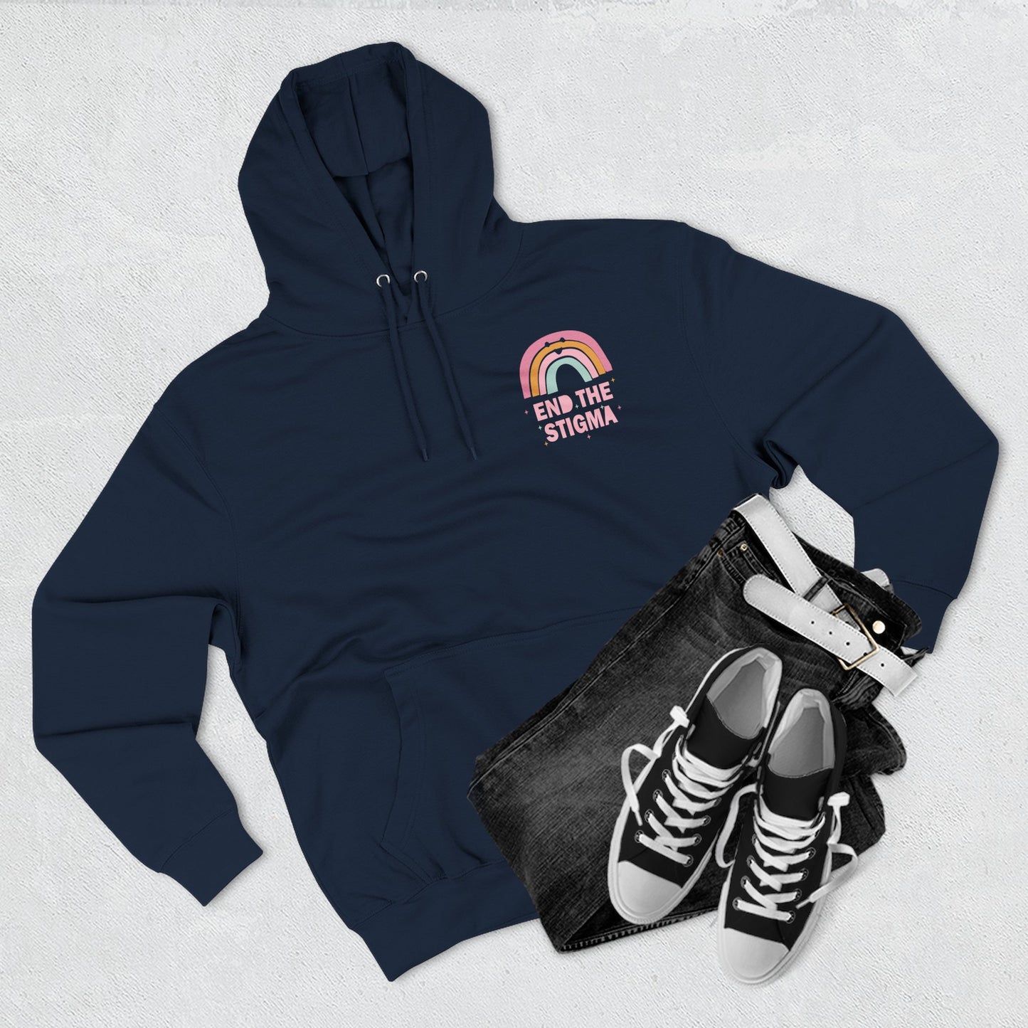 Three-Panel Fleece Hoodie-End the Stigma