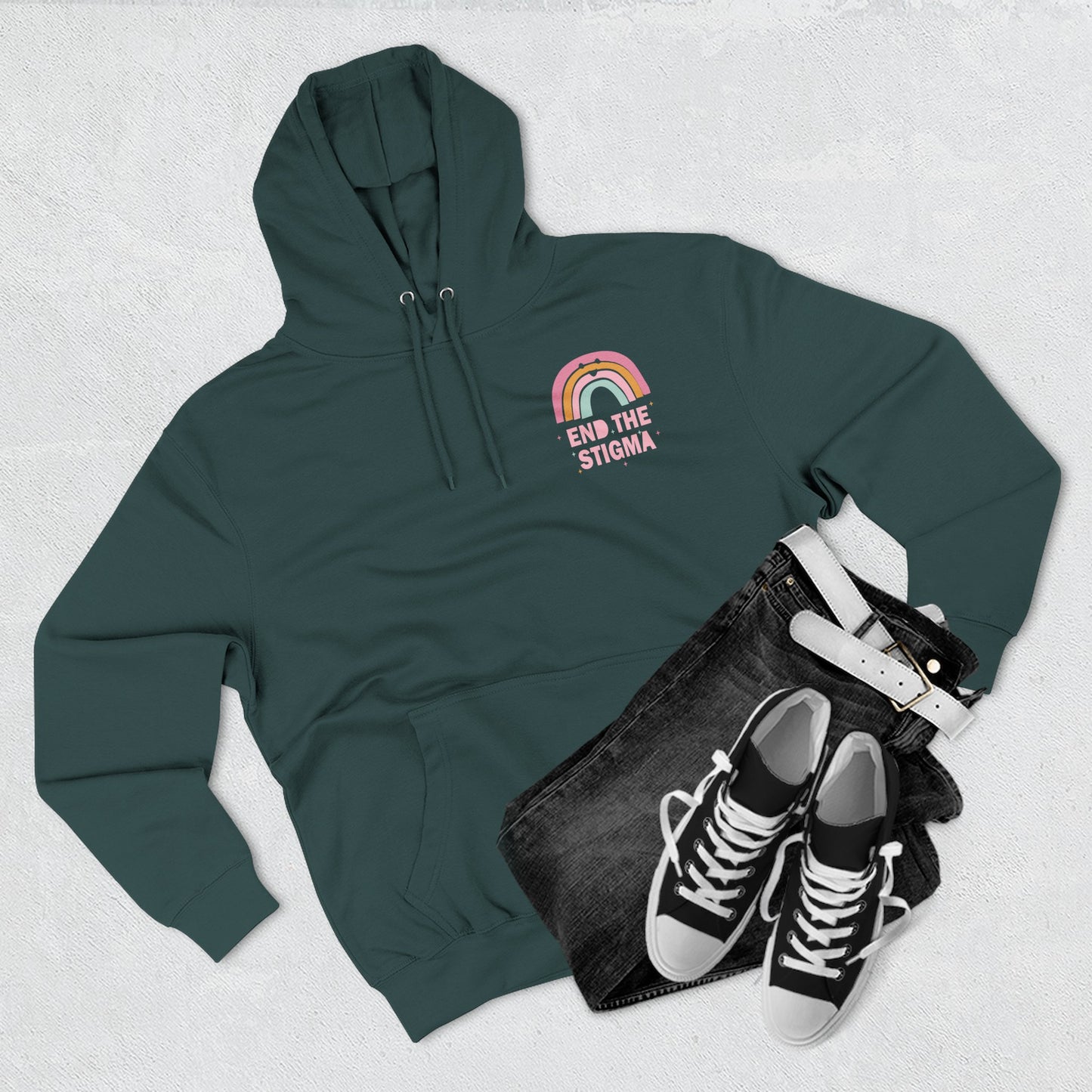 Three-Panel Fleece Hoodie-End the Stigma