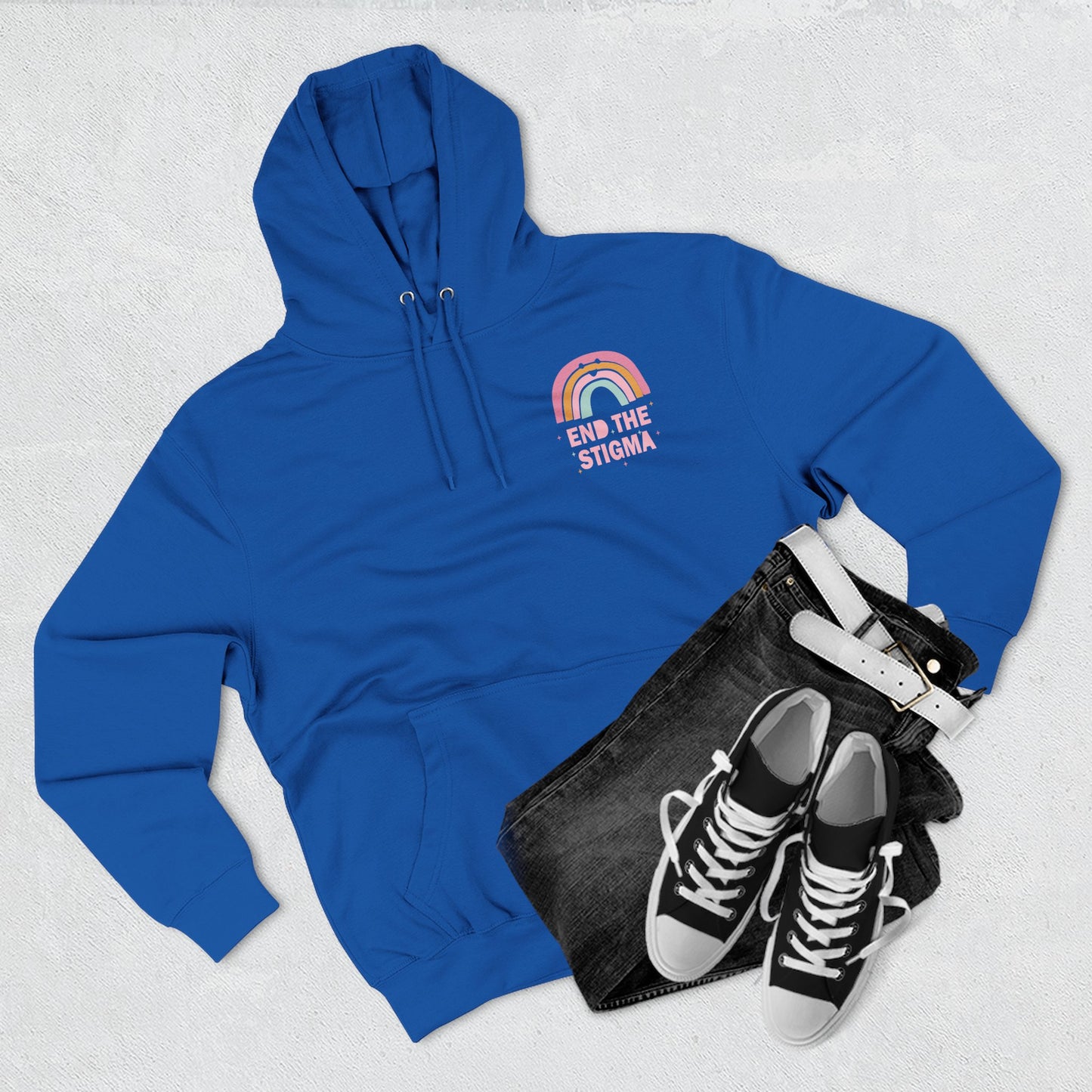 Three-Panel Fleece Hoodie-End the Stigma