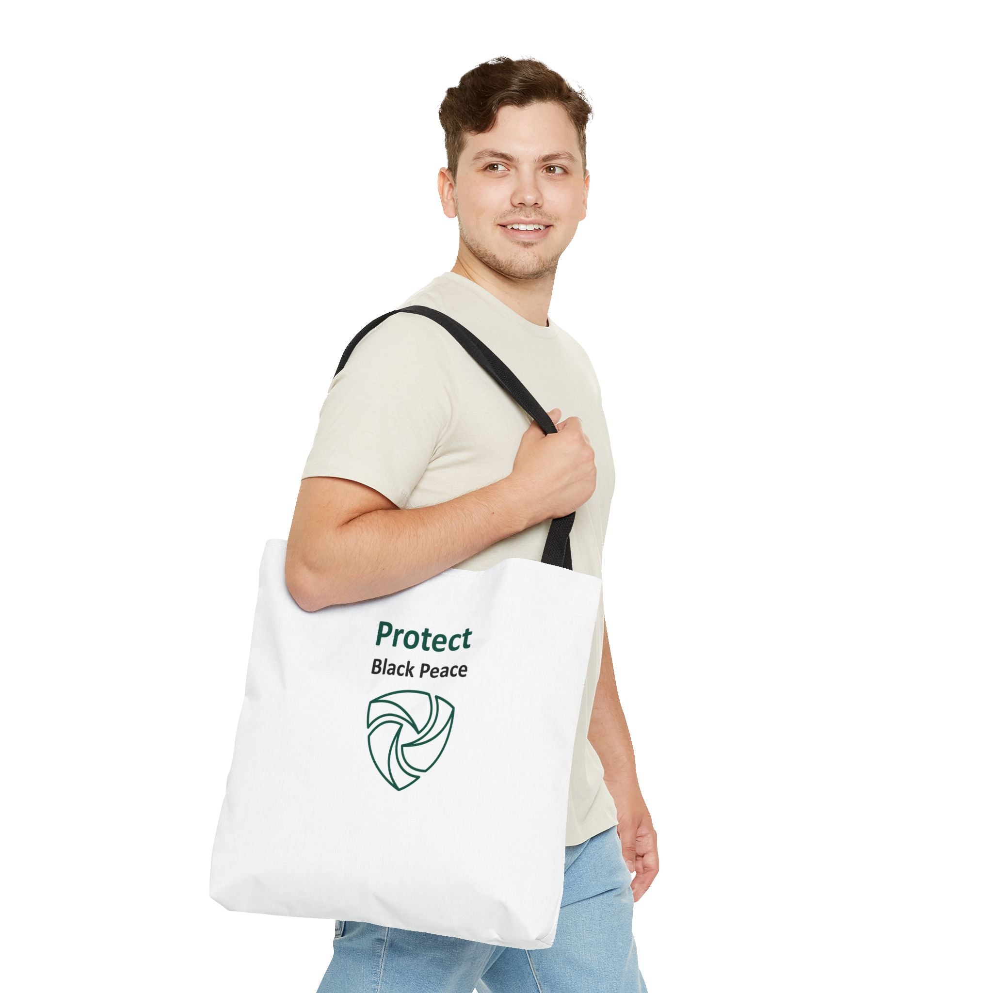 Protect Black Peace Tote Bag