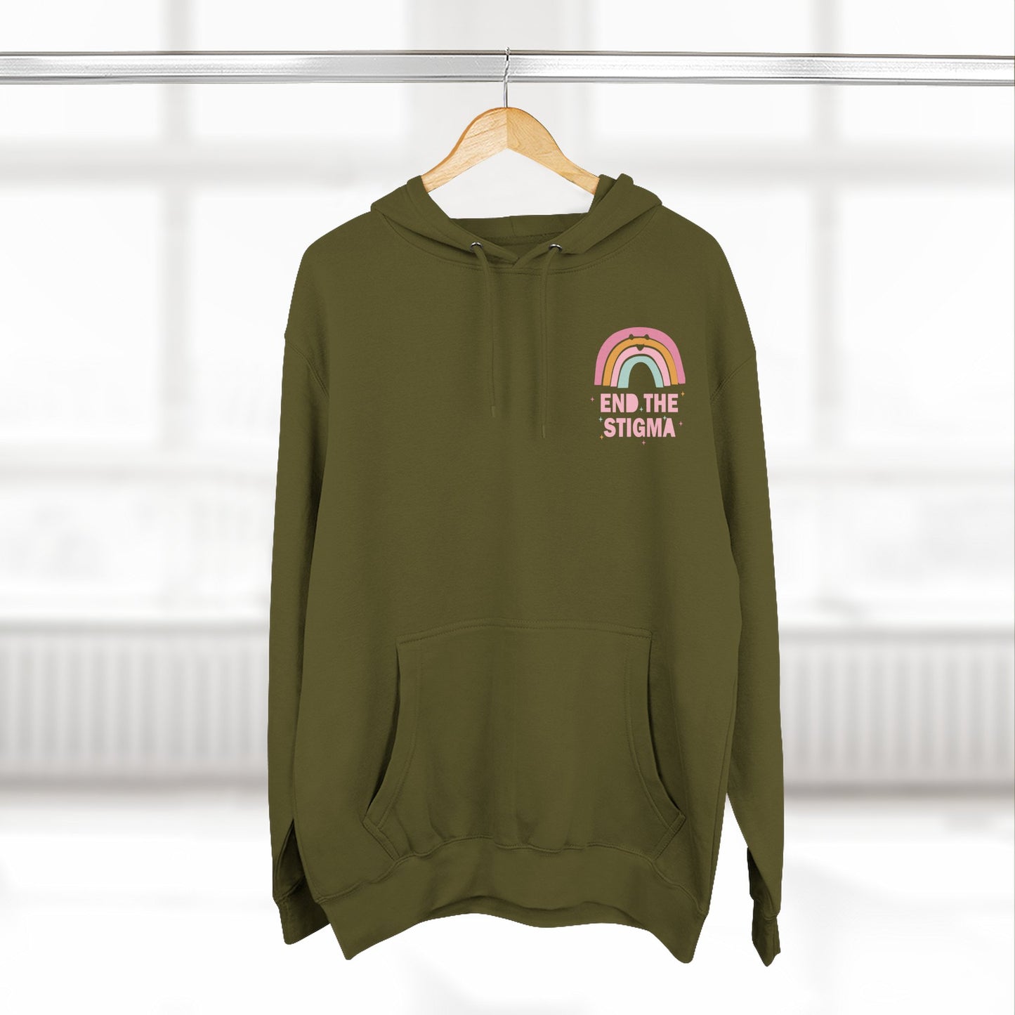 Three-Panel Fleece Hoodie-End the Stigma