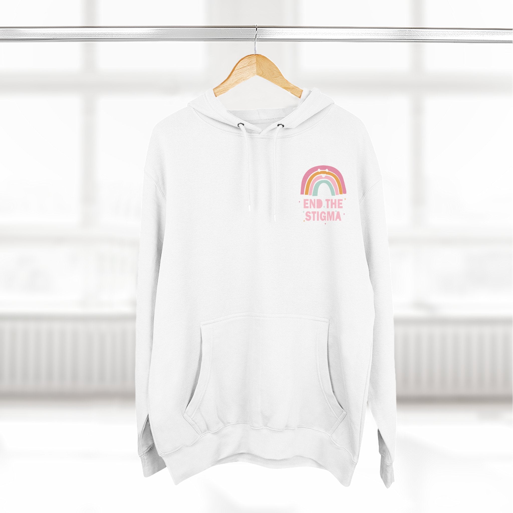 Three-Panel Fleece Hoodie-End the Stigma