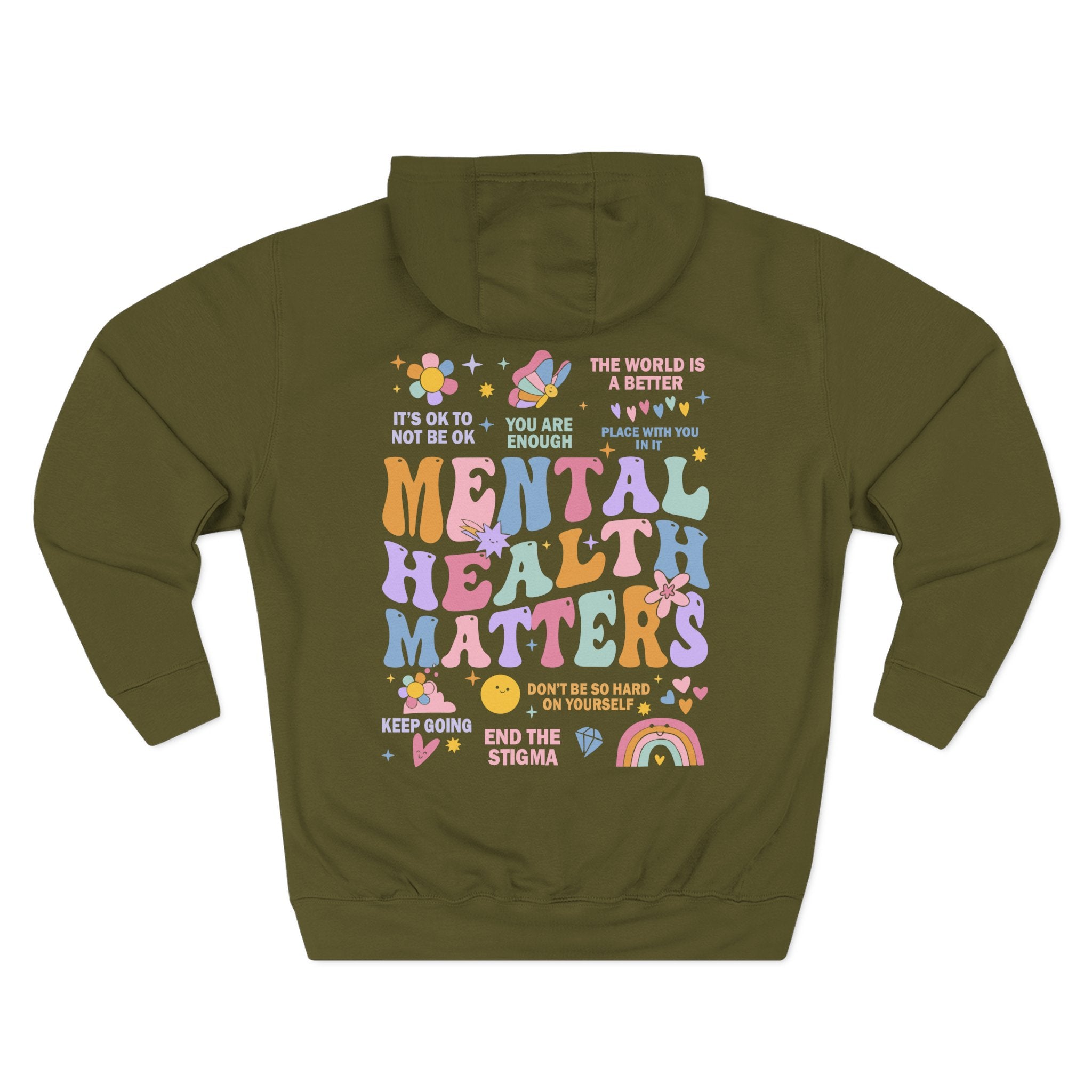 Three-Panel Fleece Hoodie-End the Stigma