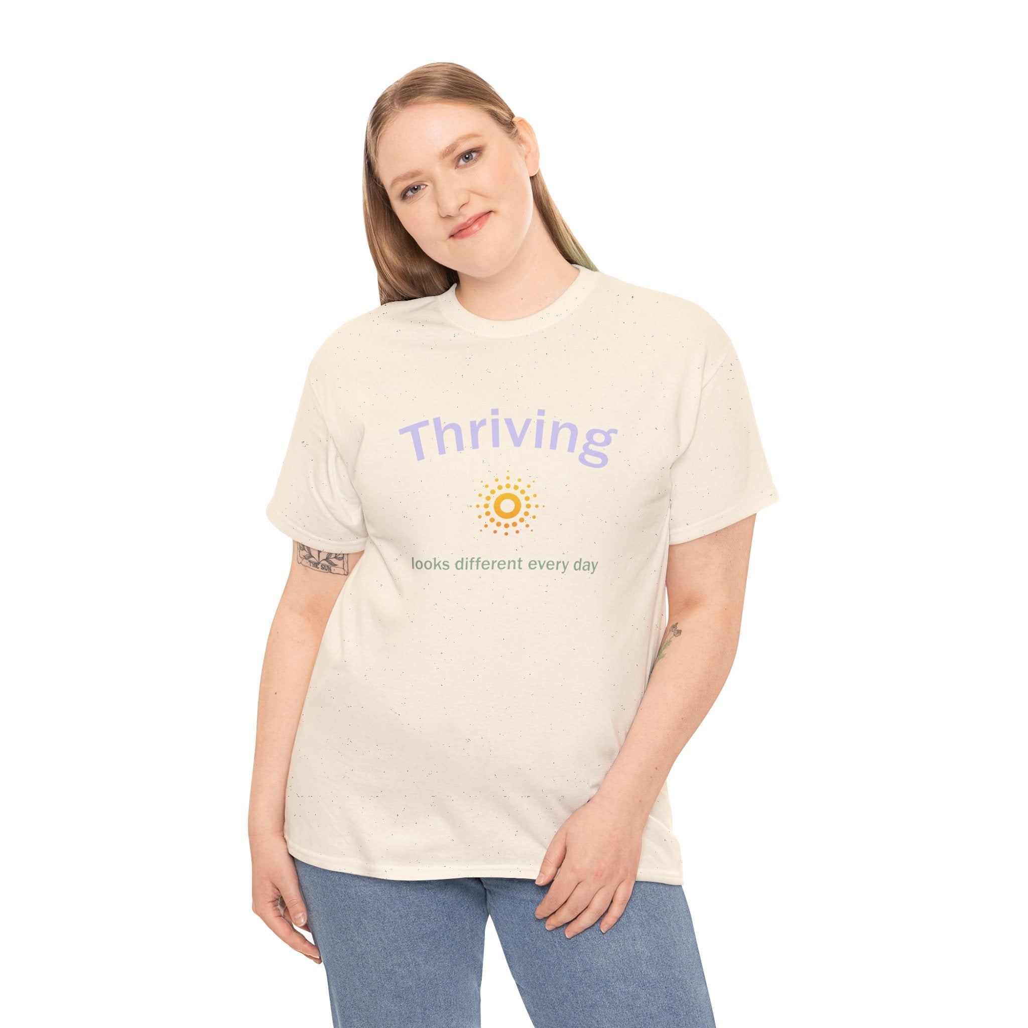 Thriving Looks Different Heavy Cotton Tee