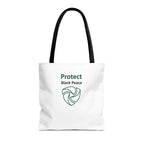Protect Black Peace Tote Bag