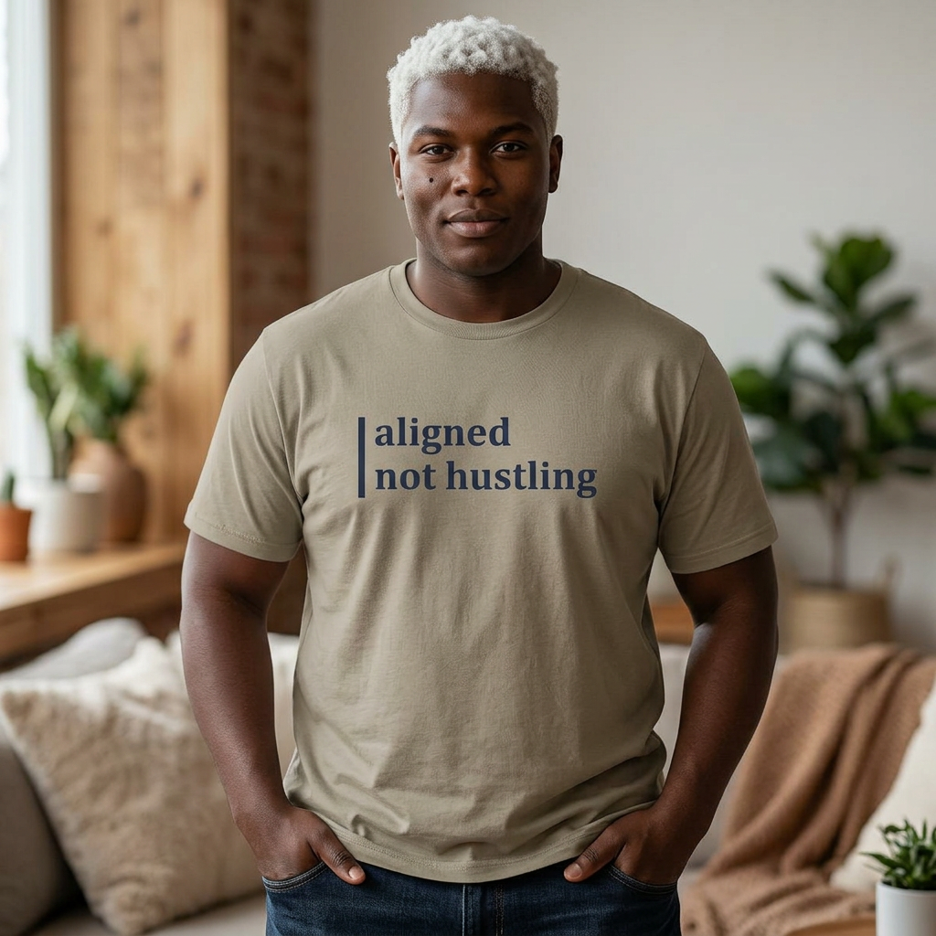 Aligned, Not Hustling Heavyweight Tee