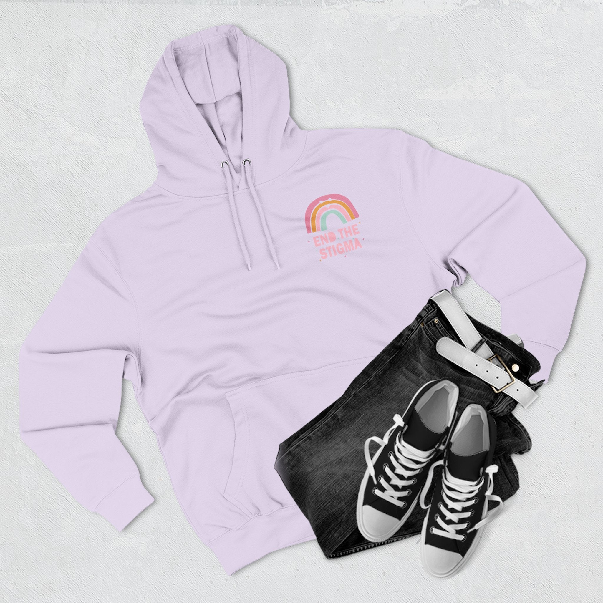 Three-Panel Fleece Hoodie-End the Stigma