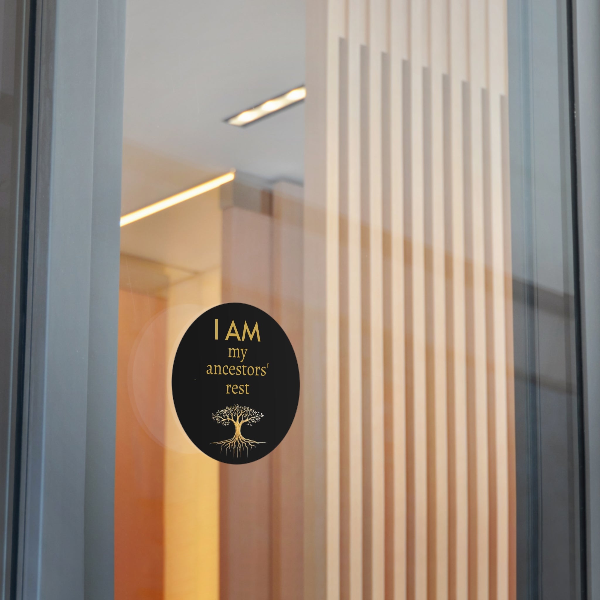 “I AM My Ancestors’ Rest” Round Vinyl Affirmation Sticker