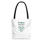 Protect Black Peace Tote Bag