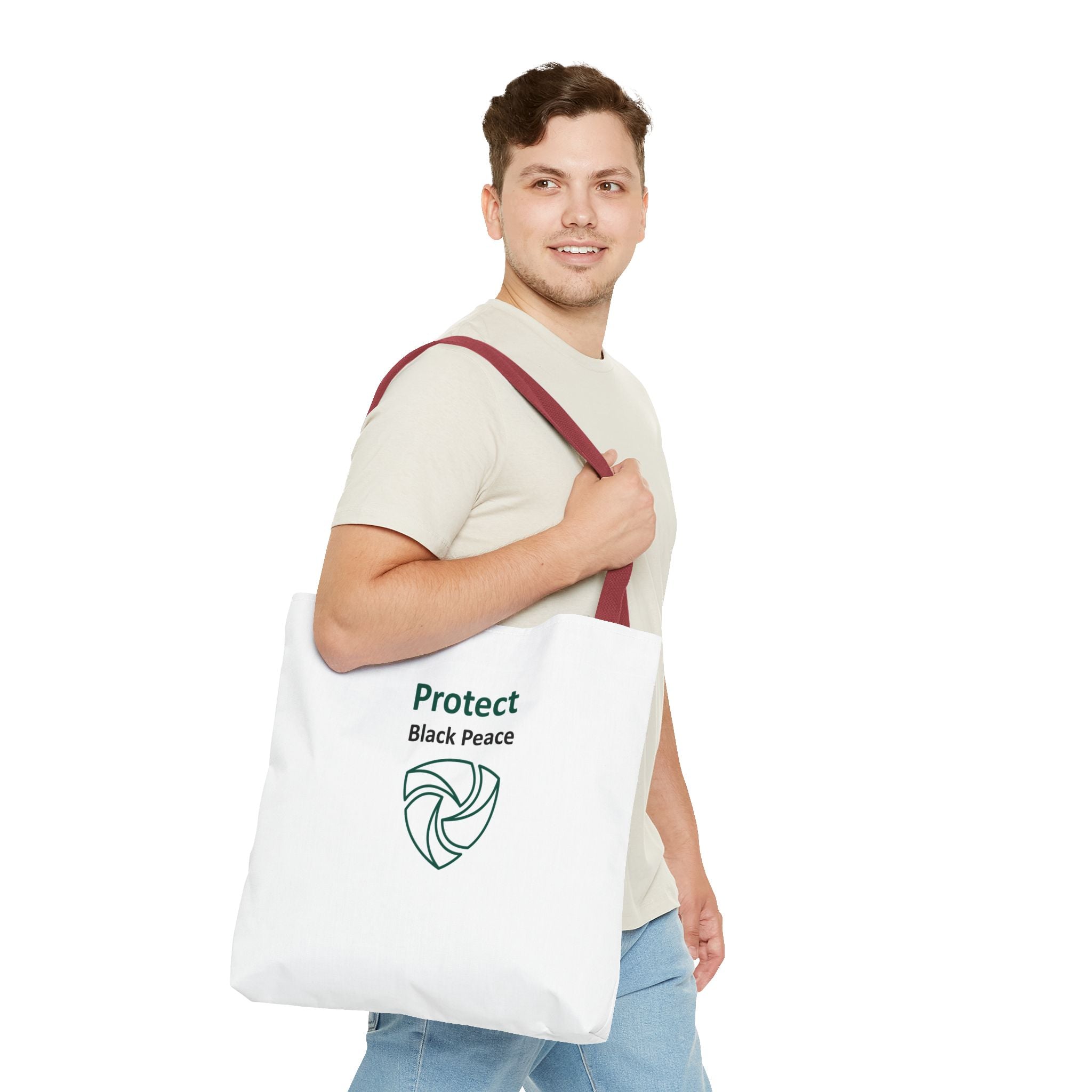 Protect Black Peace Tote Bag