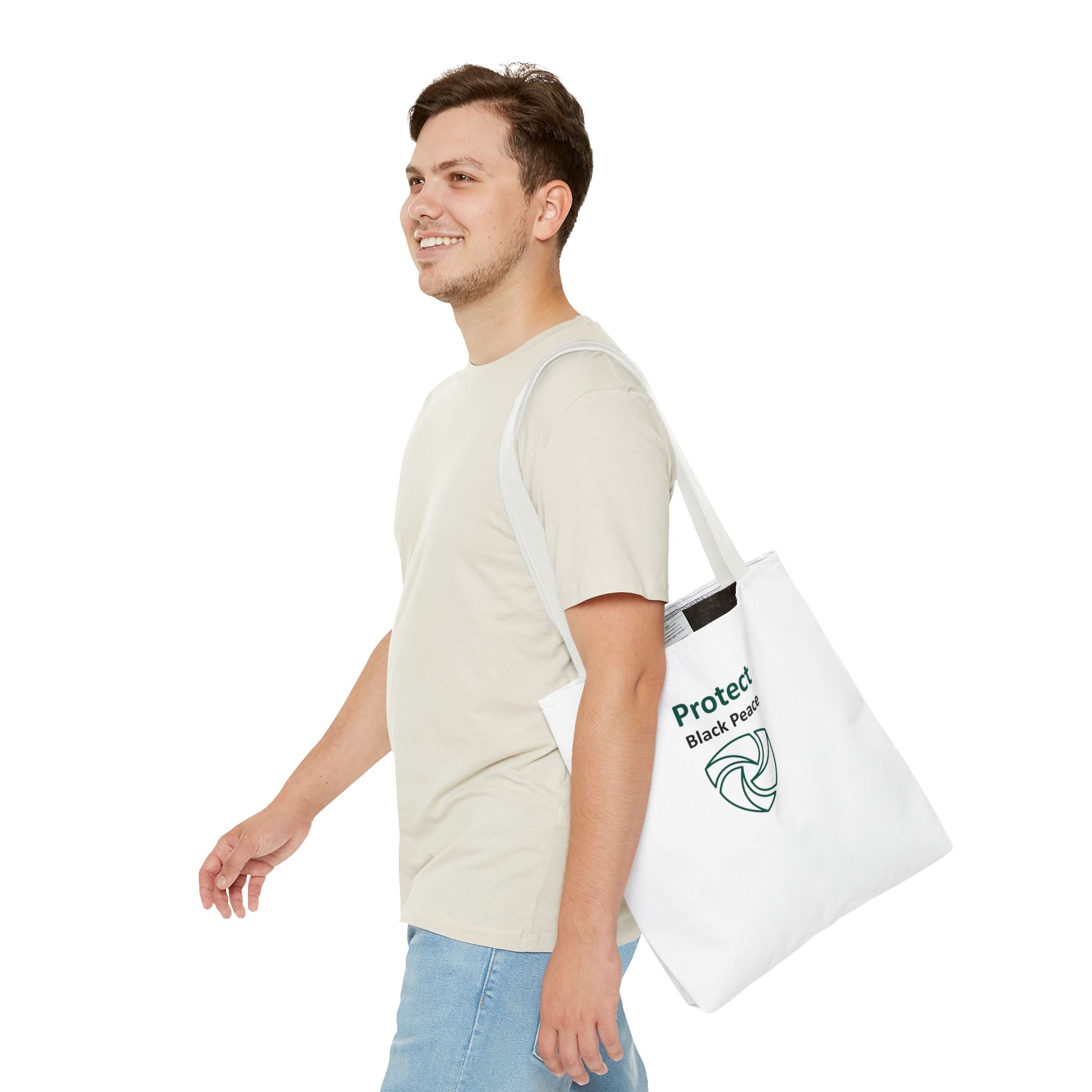 Protect Black Peace Tote Bag
